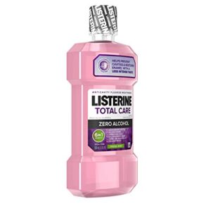 Listerine Total Care Alcohol-Free Anticavity Mouthwash, 6 Benefit Fluoride Mouthwash for Bad Breath and Enamel Strength, Fresh Mint Flavor, 500 mL