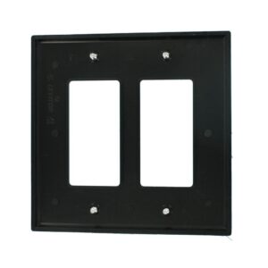 Leviton 004-80409-00E 2 Gang Black Decora Wallplate