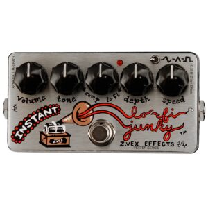 zvex effects instant lo-fi junky vexter series chorus vibrato guitar pedal grey 2.38 x 1.82 x 4.70