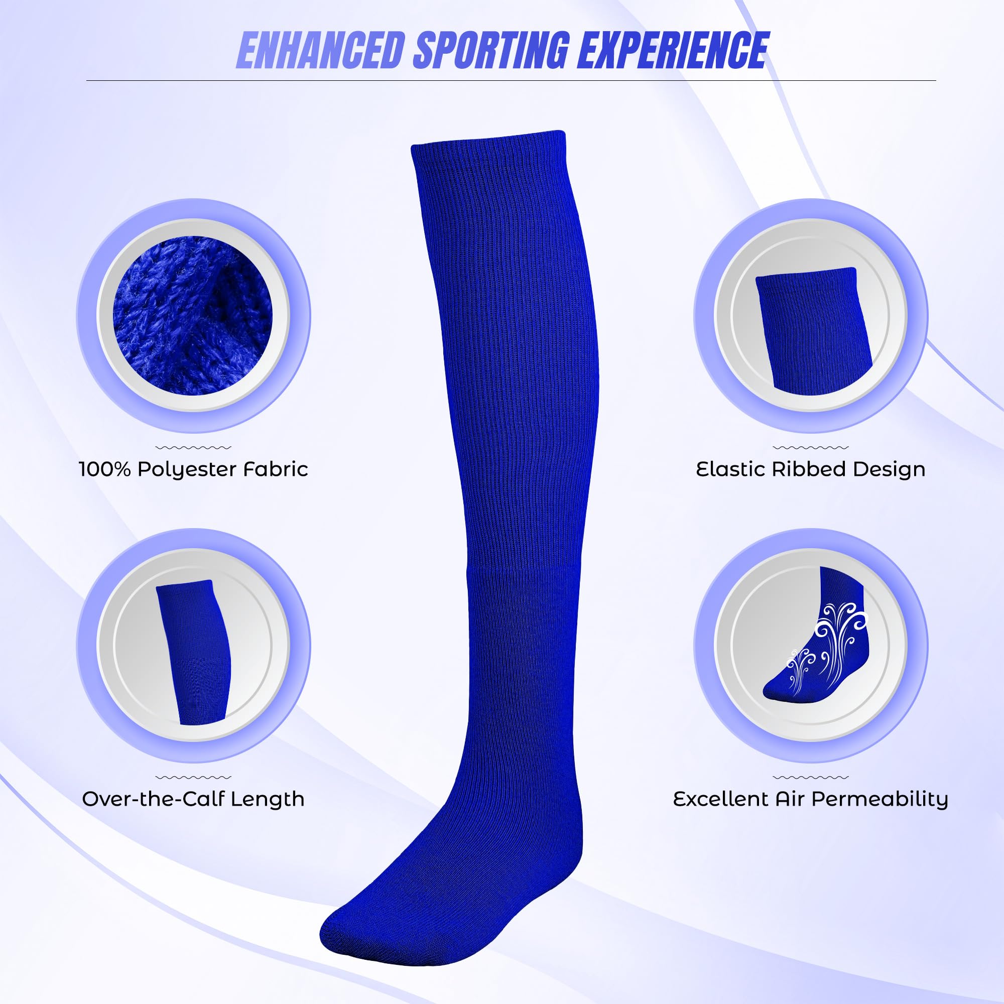 Vizari League Soccer Sock - Royal, Youth Size