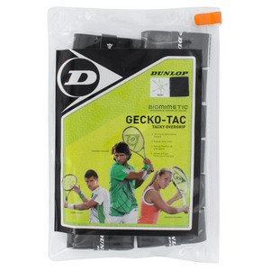 Dunlop Sports Gecko Tac Tennis Overgrip, 12-Grip Pack, Black