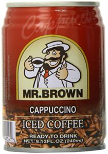 mr. brown iced coffee, cappuccino, 8.12 fl oz (pack of 24)