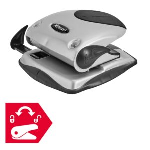 Rexel Precision 225 2 Hole Punch, 25 Sheet Capacity, Paper Alignment Indicator, Metal, Silver/Black, 2100743