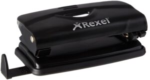 rexel 2100759 value 2 hole 10 sheet metal punch - black