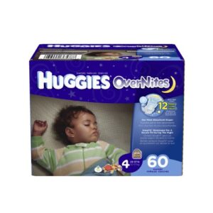 huggies overnites diapers, size 4, big pack, 60 count