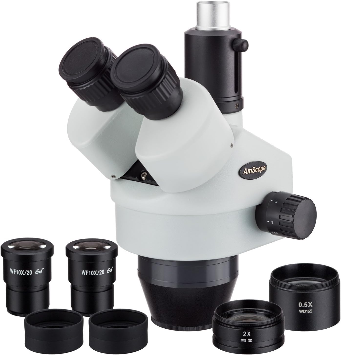 AmScope SM3590T 3.5X-90X Trinocular Zoom Power Stereo Microscope Head