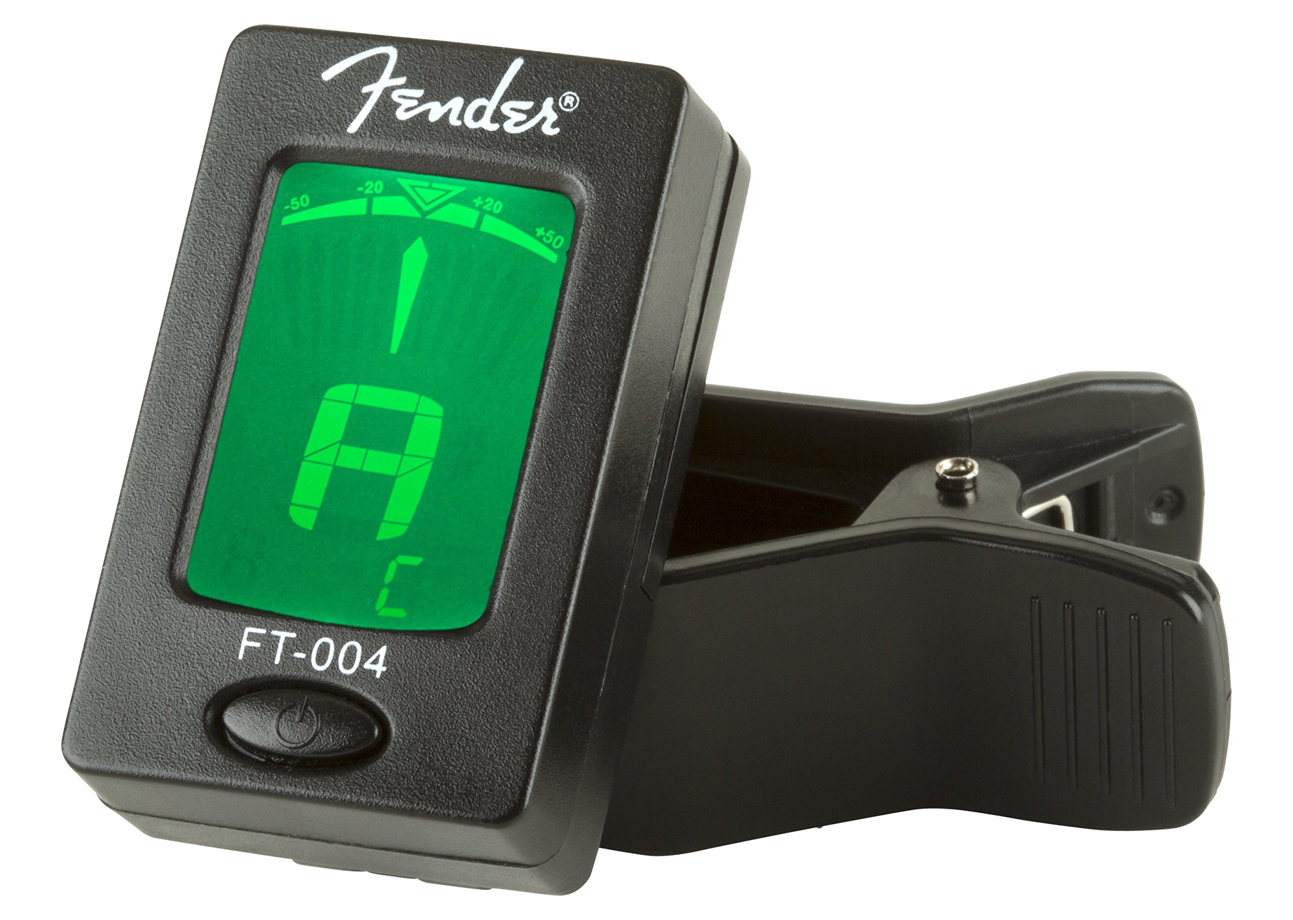 Fender Clip-On Tuner FT-004 for Guitar, Ukulele, Bass, Violin, Mandolin, and Banjo