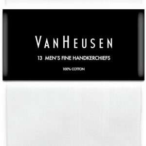 Van Heusen 13 Pack Cotton Handkerchiefs Solid White