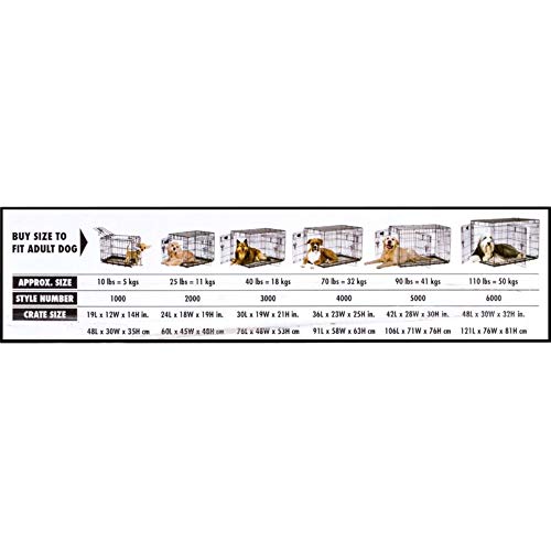 Precision Pet Products Two Door Provalue Wire Dog Crate, 36 Inch, For Pets 50-70 lbs, With 5-Point Locking System