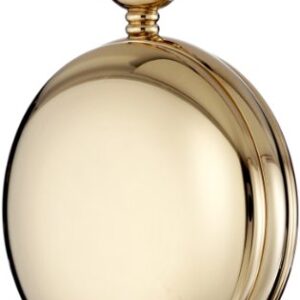 Charles-Hubert, Paris 3907-GRR Premium Collection Gold-Plated Stainless Steel Polished Finish Double Hunter Case Mechanical Pocket Watch