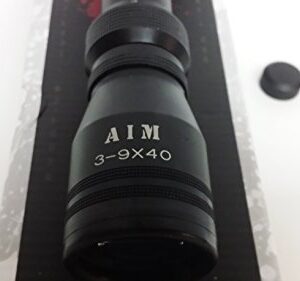 AIM SPORTS 3-9X40 P4 Sniper Scope with Flip-Up Lens and Rings