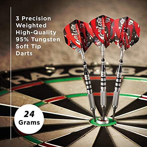 Viper by GLD Products unisex adult Viper Blitz 95 Tungsten Steel Tip Dart Set with Case 24 Grams, Black, 24-Gram US