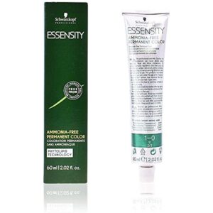 schwarzkopf professional essensity permanent hair color, 1-0, black, 2.1 ounce