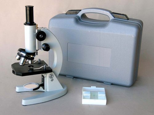 AmScope M60A-PS25 Monocular Student Compound Microscope 40X - 640X + 25 Prepared Slides