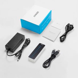 Anker USB A Hub, USB 3.0 Hub, 10 Ports USB Hub for Laptop & PC, for MacBook, Mac Pro/Mini, iMac, XPS, Surface Pro, Galaxy Series, Mobile HDD and More