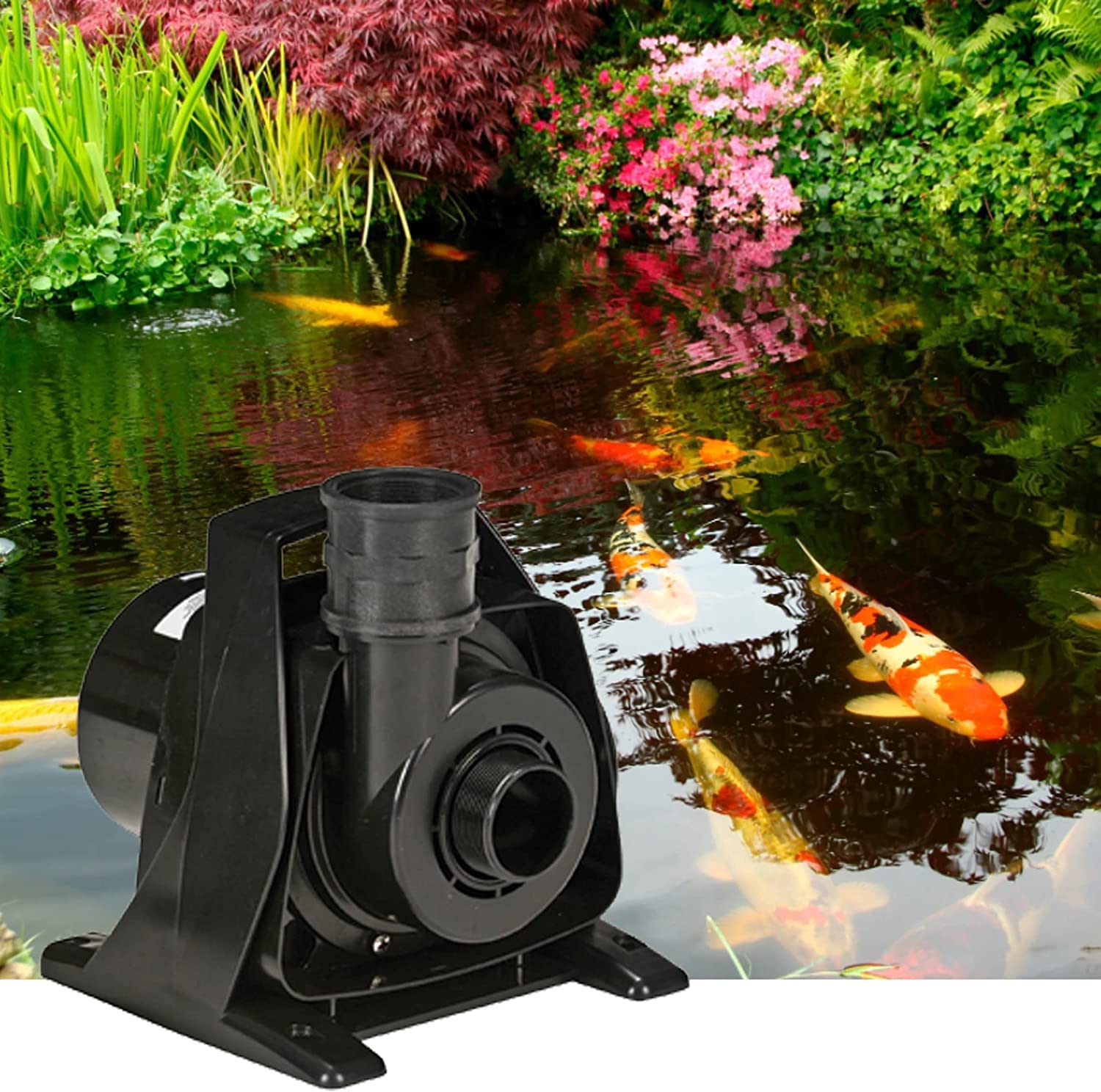 Little Giant FP9 115-Volt, 8100 GPH Wet Rotor Submersible or Inline Pond/Fountain Pump with 26-Ft. Cord, Black, 566137