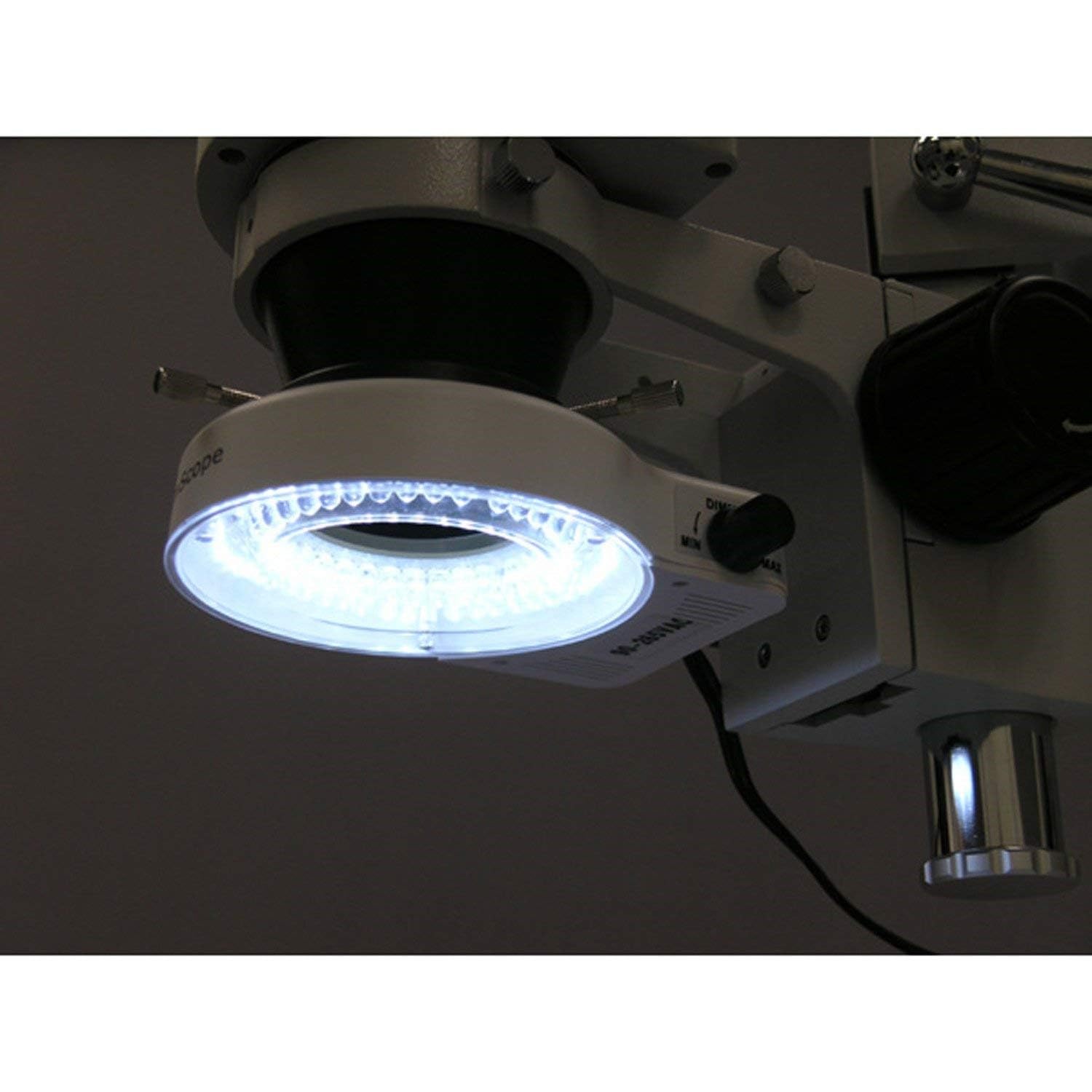 AmScope LED-80S 80 LED Microscope Compact Ring Light with Built-in Dimmer