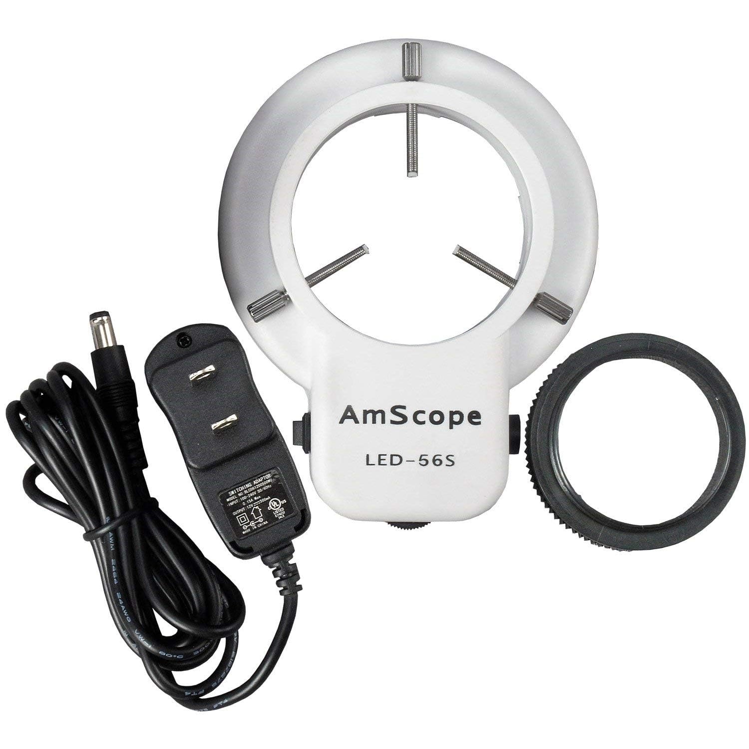 AmScope LED-56S 56 LED Microscope Ring Light with Dimmer White