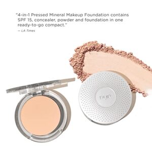 PUR Beauty 4-in-1 Pressed Mineral Makeup Powder Foundation with SPF 15 - Concealer & Finishing Compact Pressed Powder for Face - Buildable Medium to Full Coverage Foundation Powder (Blush Medium)