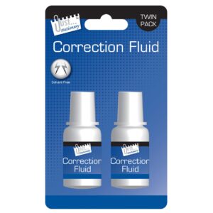 just-stationery 20 ml correction fluid bottle (pack of 2)