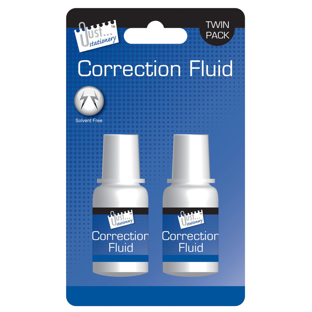 Just-Stationery 20 ml Correction Fluid Bottle (Pack of 2)