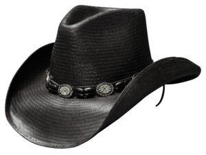 bullhide black hills western hat shantung panama black large