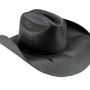 Western Hat! Black Wrangler Shantung Panama Traditional Western Hat (Large)