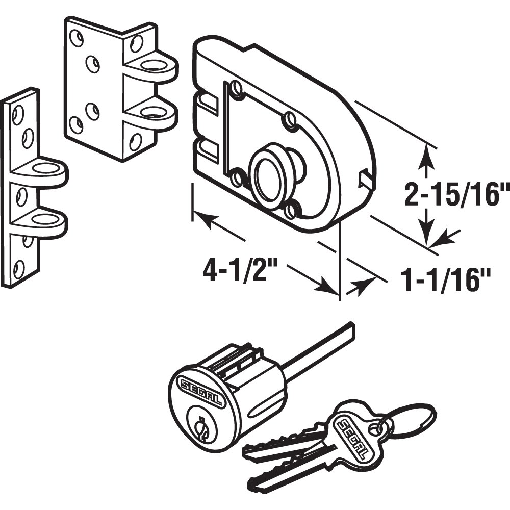 Segal SE 19361 Bronze, Double Cylinder Deadlock (Single Pack)