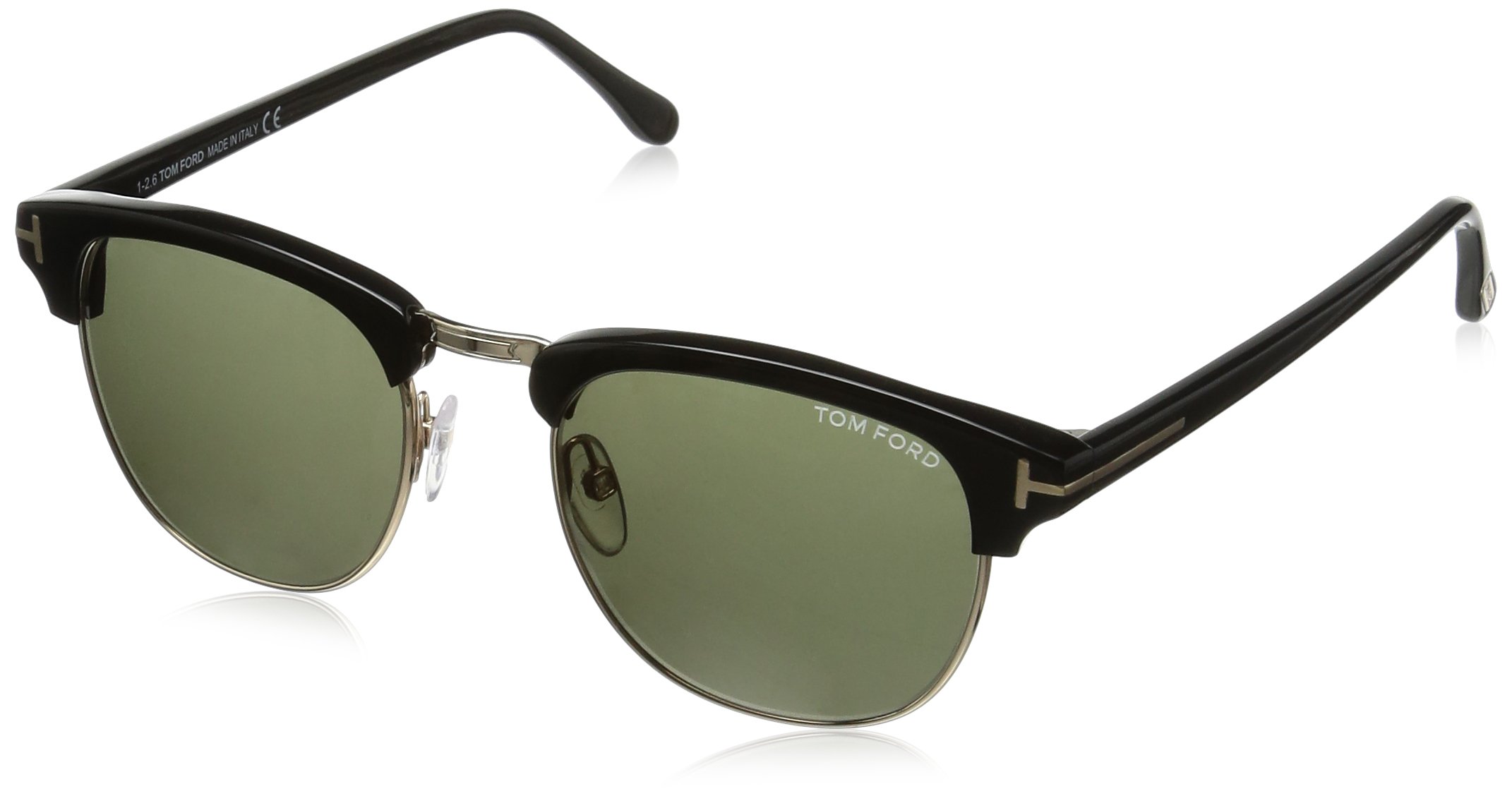 Tom Ford Sunglasses - Henry / Frame: Shiny Black with Green Gradient Lens