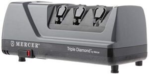 mercer culinary triple diamond 3 stage electric knife sharpener