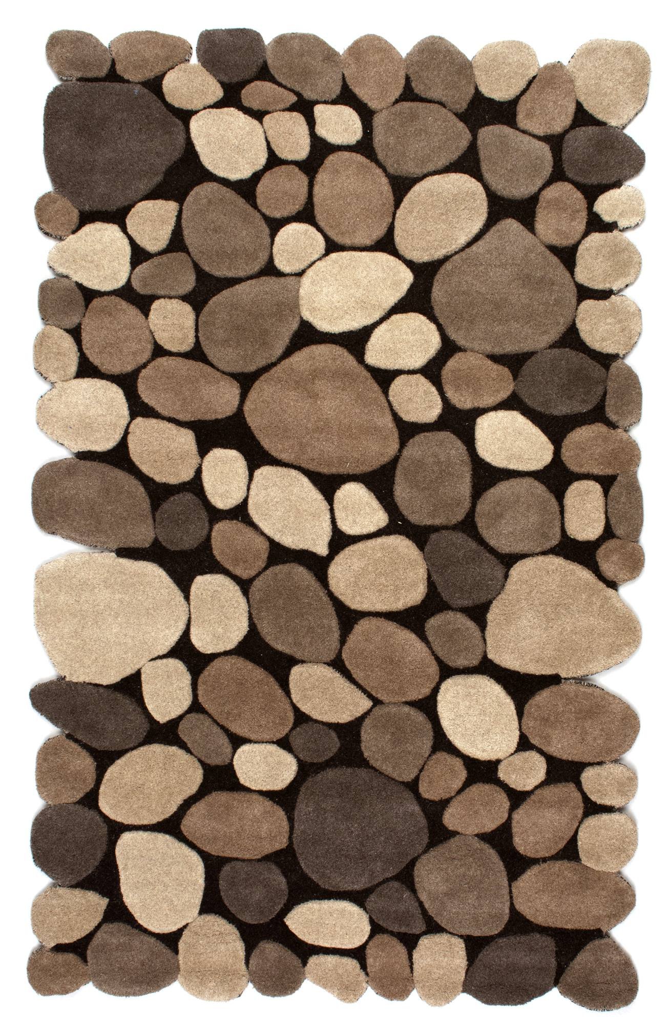 nuLOOM Hand Tufted Pebbles Area Rug, 3' 6" x 5' 6", Natural