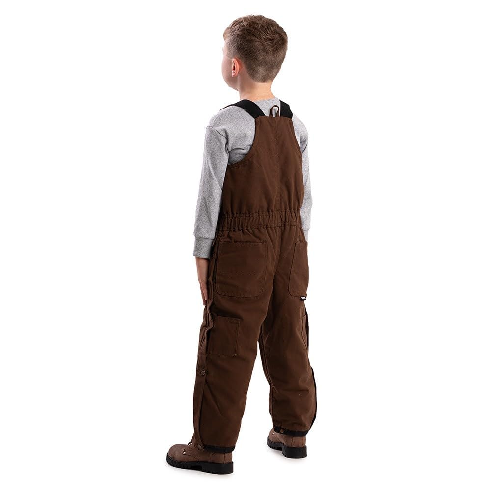 Berne Youth Softstone Insulated Bib Overall, X-Small Regular, Bark