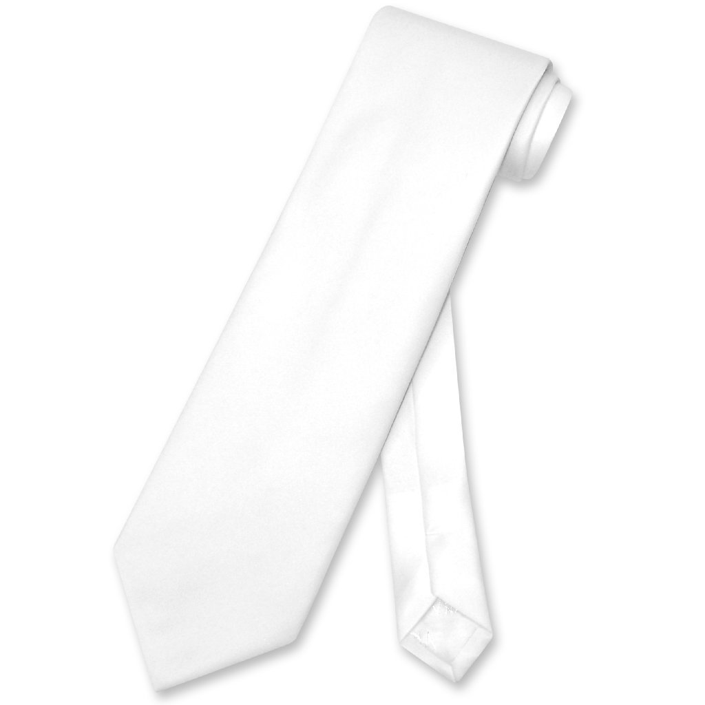 Vesuvio Napoli NeckTie Solid WHITE Color Men's Neck Tie