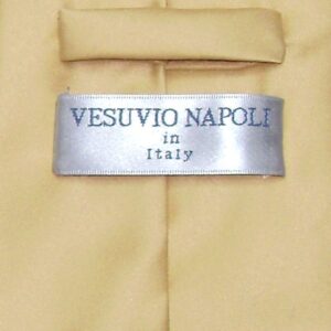 Vesuvio Napoli NeckTie Solid GOLD Color Men's Neck Tie