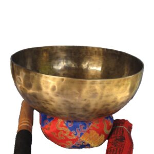 Himalayan Shop 9 Inch Hand Hammered Tibetan Singing Bowl with Suede Covered Mallet