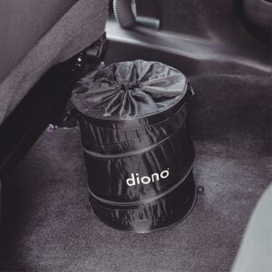 Diono Pop-up Trash Bin, Collapsible Car Trash Can Portable, Small, Leak Proof, Perfect For Keeping Car Clean, Black