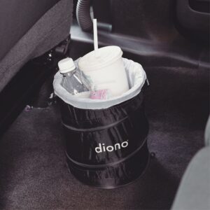 Diono Pop-up Trash Bin, Collapsible Car Trash Can Portable, Small, Leak Proof, Perfect For Keeping Car Clean, Black