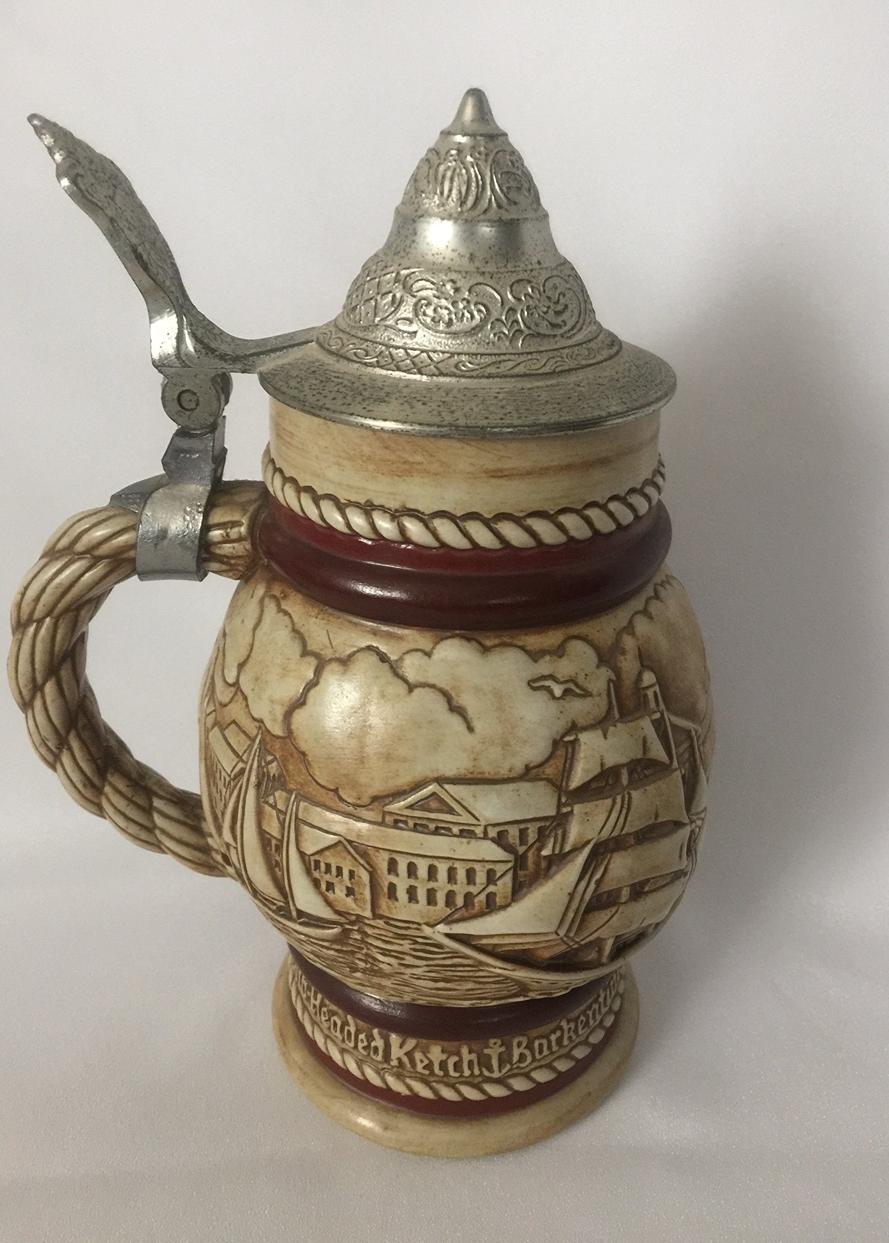 Handcrafted Avon Tall Ships Stein Brigantine Bark Staysail Schooner 1977