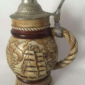 Handcrafted Avon Tall Ships Stein Brigantine Bark Staysail Schooner 1977