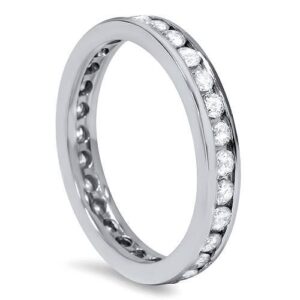 P3 POMPEII3 1ct Diamond Wedding Eternity Stackable 14K Ring New White Gold - Size 5.5