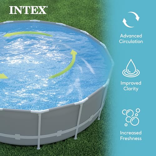 INTEX C2500 Krystal Clear Cartridge Filter Pump for Above Ground Pools: 2500 GPH Pump Flow Rate – Improved Circulation and Filtration – Easy Installation – Improved Water Clarity – Easy-to-Clean