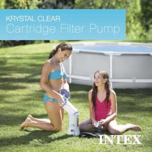 INTEX C2500 Krystal Clear Cartridge Filter Pump for Above Ground Pools: 2500 GPH Pump Flow Rate – Improved Circulation and Filtration – Easy Installation – Improved Water Clarity – Easy-to-Clean