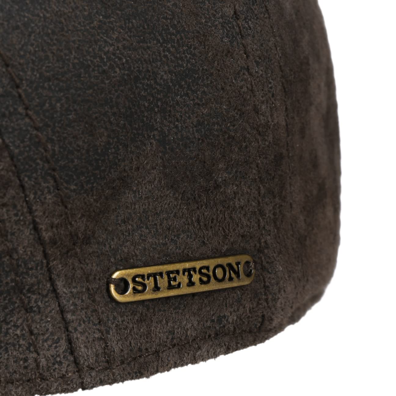 Stetson Madison Leather Flat Cap Men brown 7 1/4-7 3/8