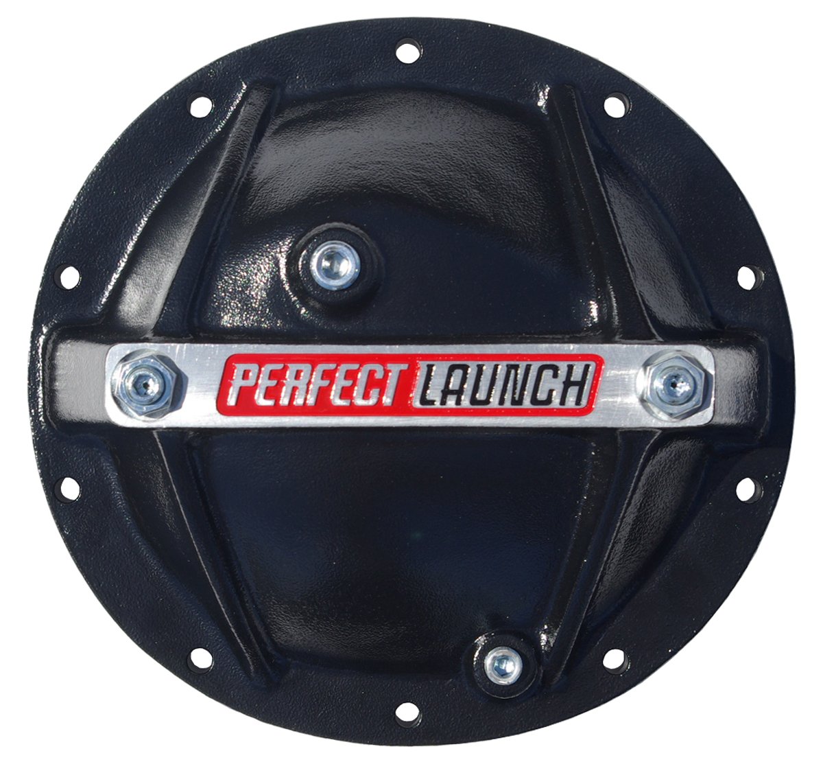 Proform 66668 Black Aluminum Differential Cover with Perfect Launch Logo and Bearing Cap Stabilizer Bolts for GM