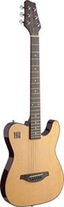 james neligan ew3000cn solid body folk electric guitar with cutaway, natural