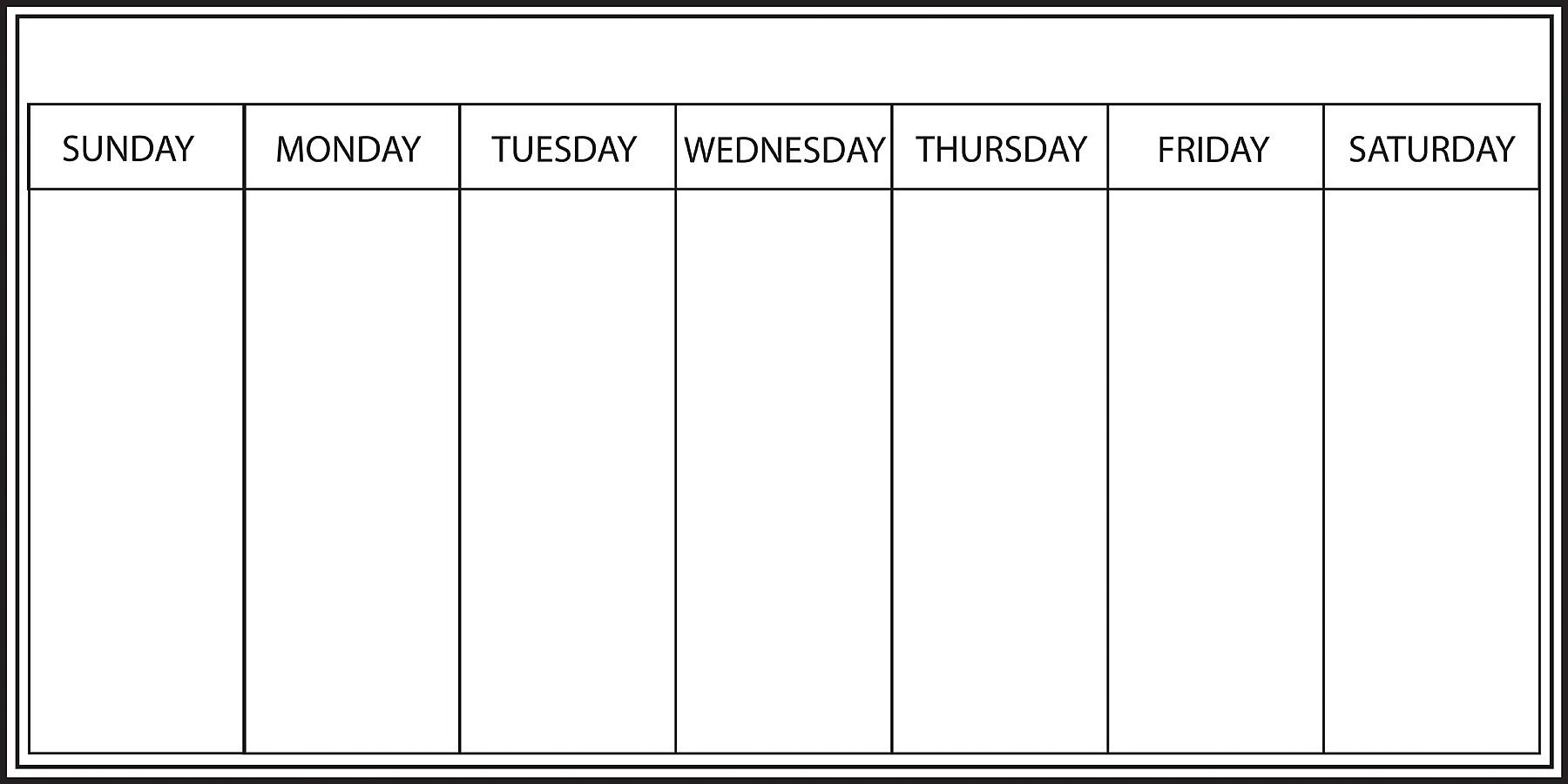 WallPops WPE98895 Whiteboard Weekly Calendar, White & Off-White