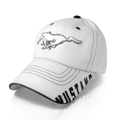 Ford Mustang Bill Edge White Baseball Cap