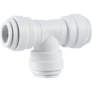 john guest speedfit 1/4 inch union tee connector, push to connect plastic plumbing fitting, pp0208wp