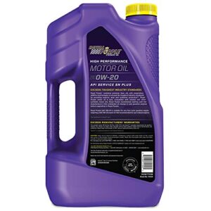 Royal Purple ROY51020 API-Licensed SAE 0W-20 High Performance Synthetic Motor Oil - 5 qt.