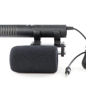 Azden SMX-20 Compact High-Performance Directional Stereo mic with stereo mini-plug output cable, windscreen and shock-mount holder